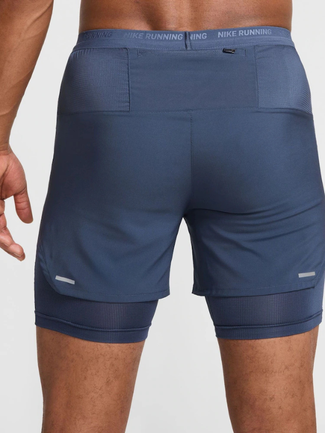 NK Black Dri-Fit Stride 5 Inch 2-in-1 Running Shorts