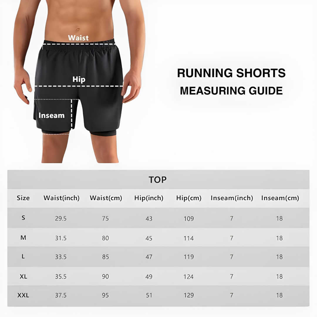 PACE UP 2 in 1 PREMIUM RUNNING SHORTS