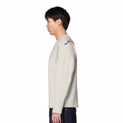 "blossom" waffle Longsleeve grey melange
