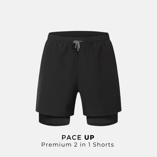 PACE UP 2 in 1 PREMIUM RUNNING SHORTS