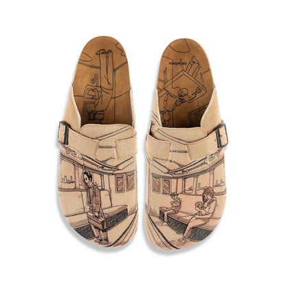 "faces" clogs beige