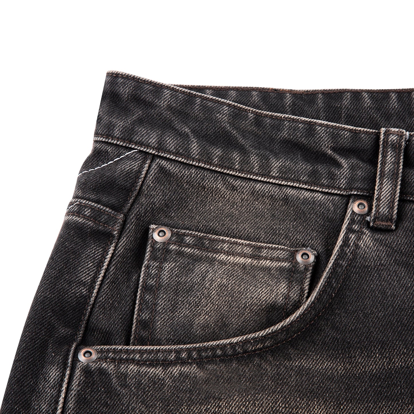 "awakening" Jorts brown tint