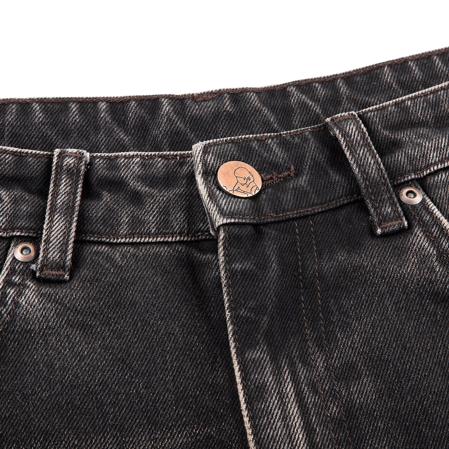 "awakening" Jorts brown tint