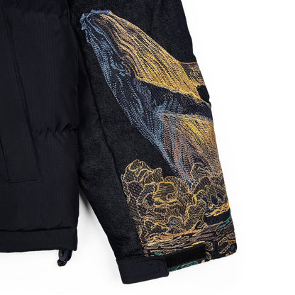 "whales" Puffer navy v2