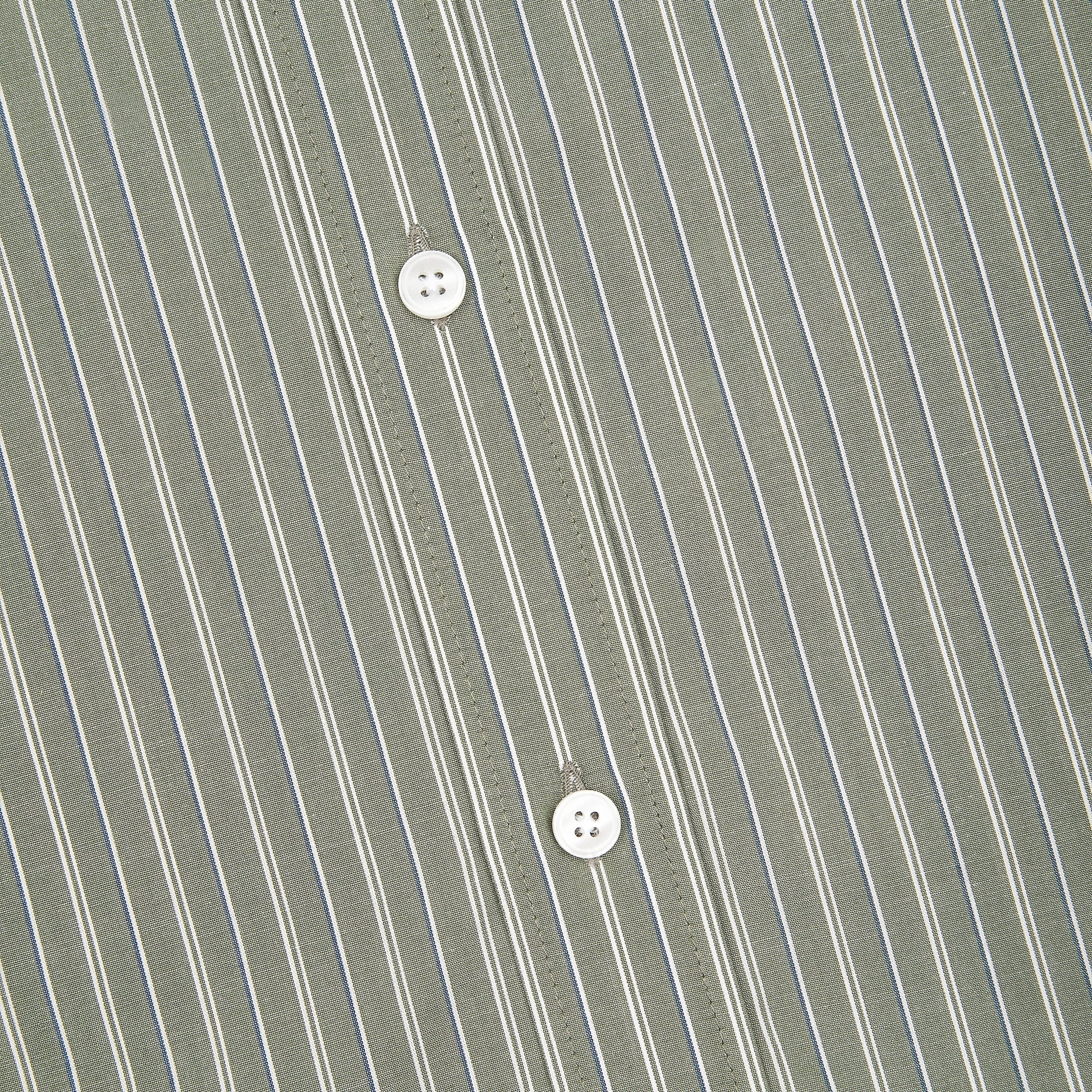 "garden of eden" green-white striped Shirt