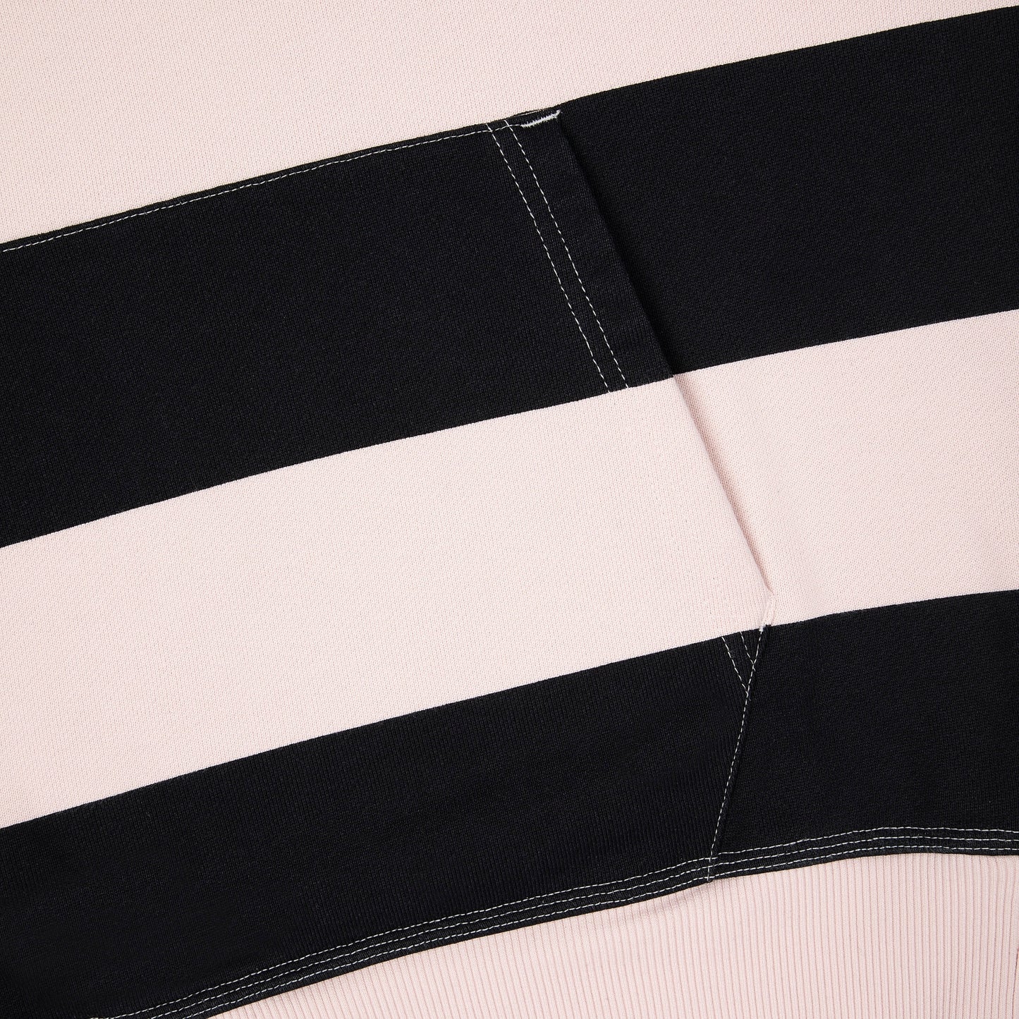 "on air" pink-purple striped Hoodie