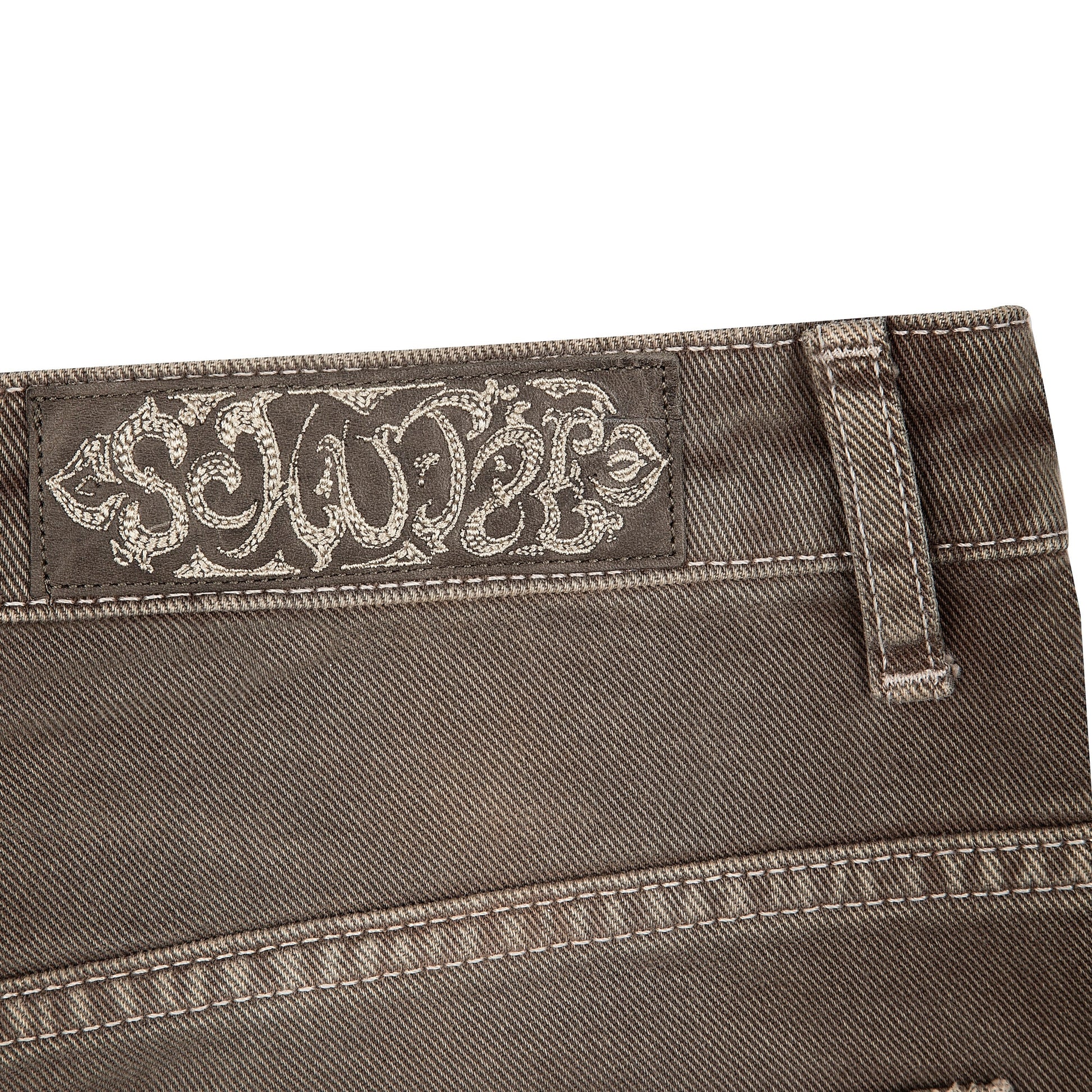 "aziza" brown washed Denim