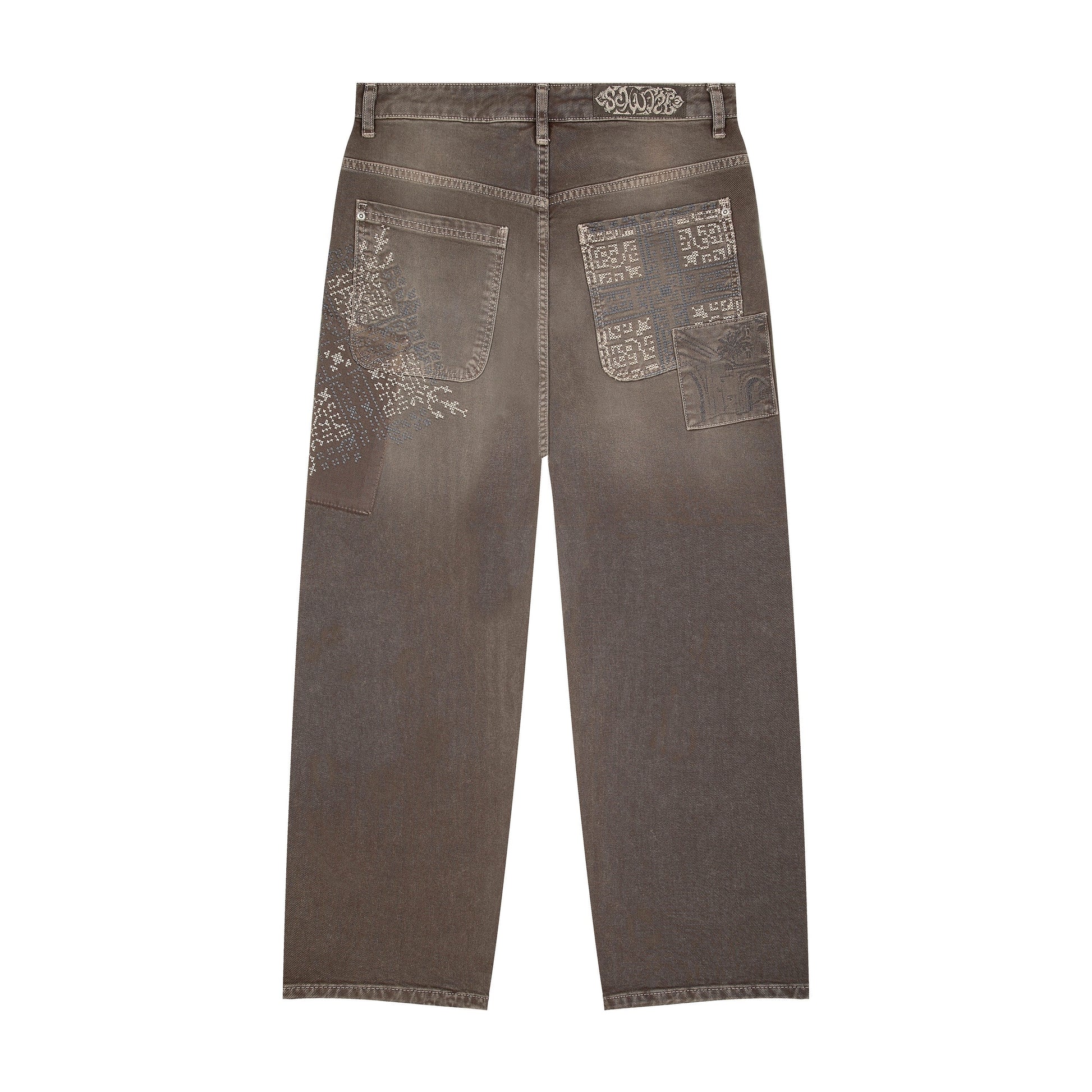 "aziza" brown washed Denim
