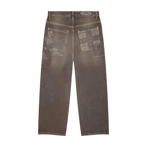 "aziza" brown washed Denim