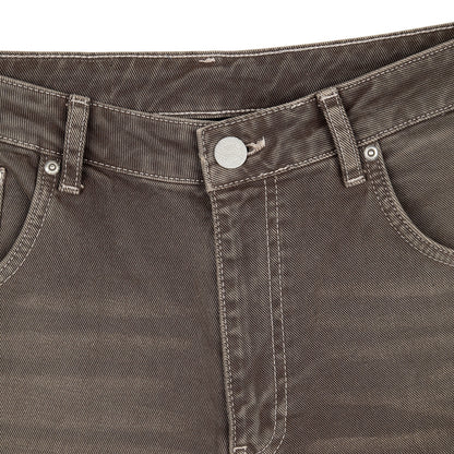 "aziza" brown washed Denim