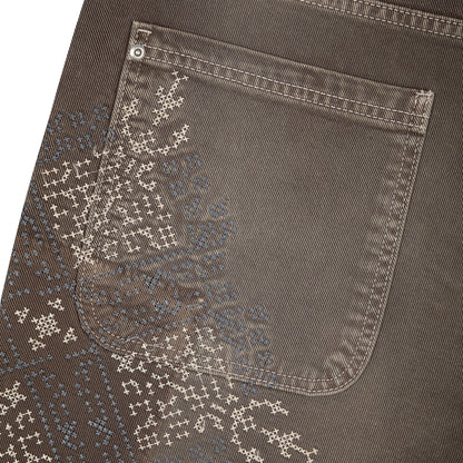 "aziza" brown washed Denim