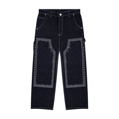"aziza" indigo raw Denim