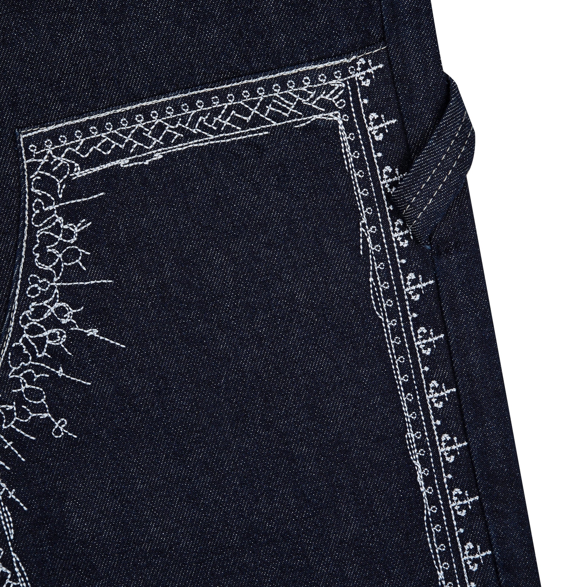 "aziza" indigo raw Denim