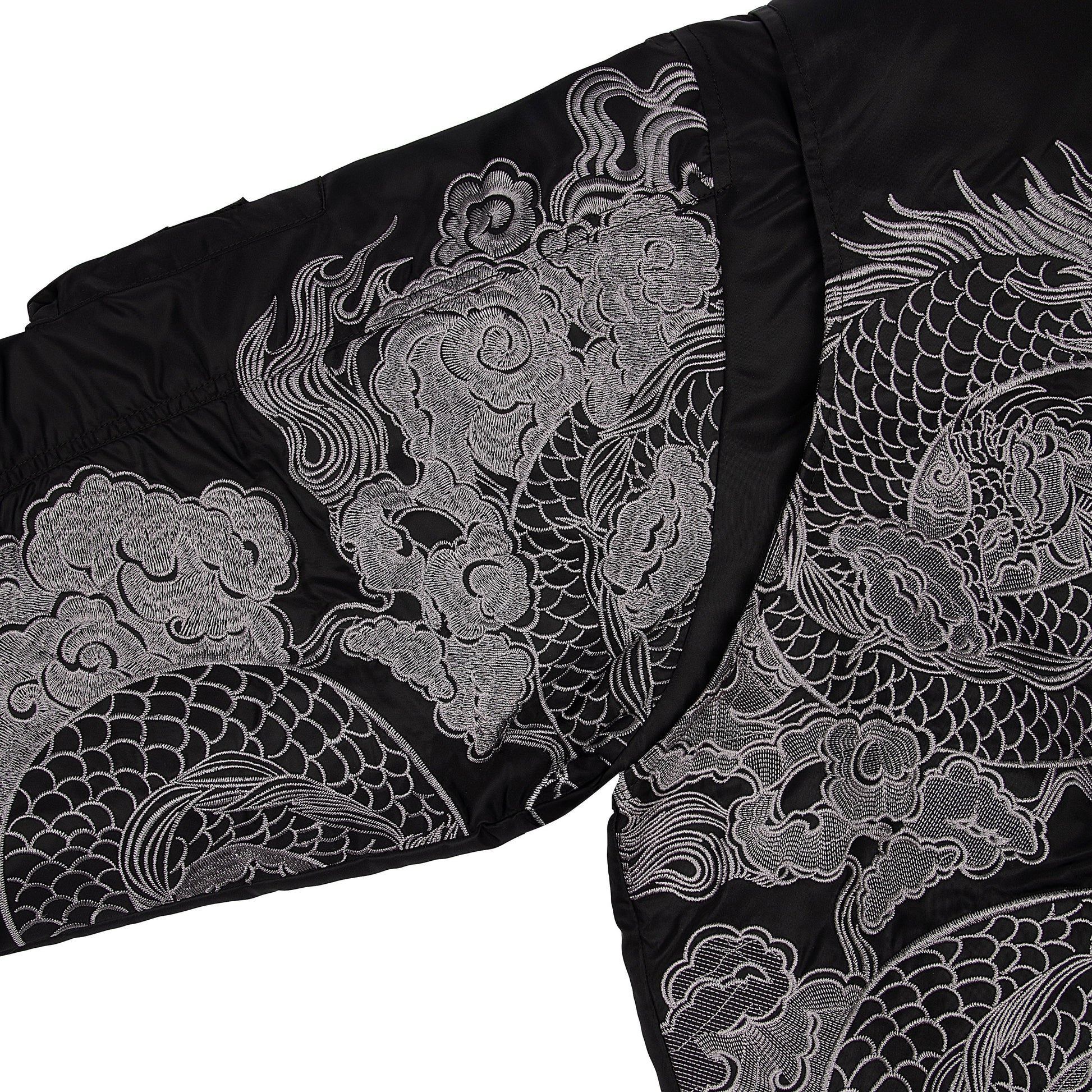 "yakuza" bomber Jacket black