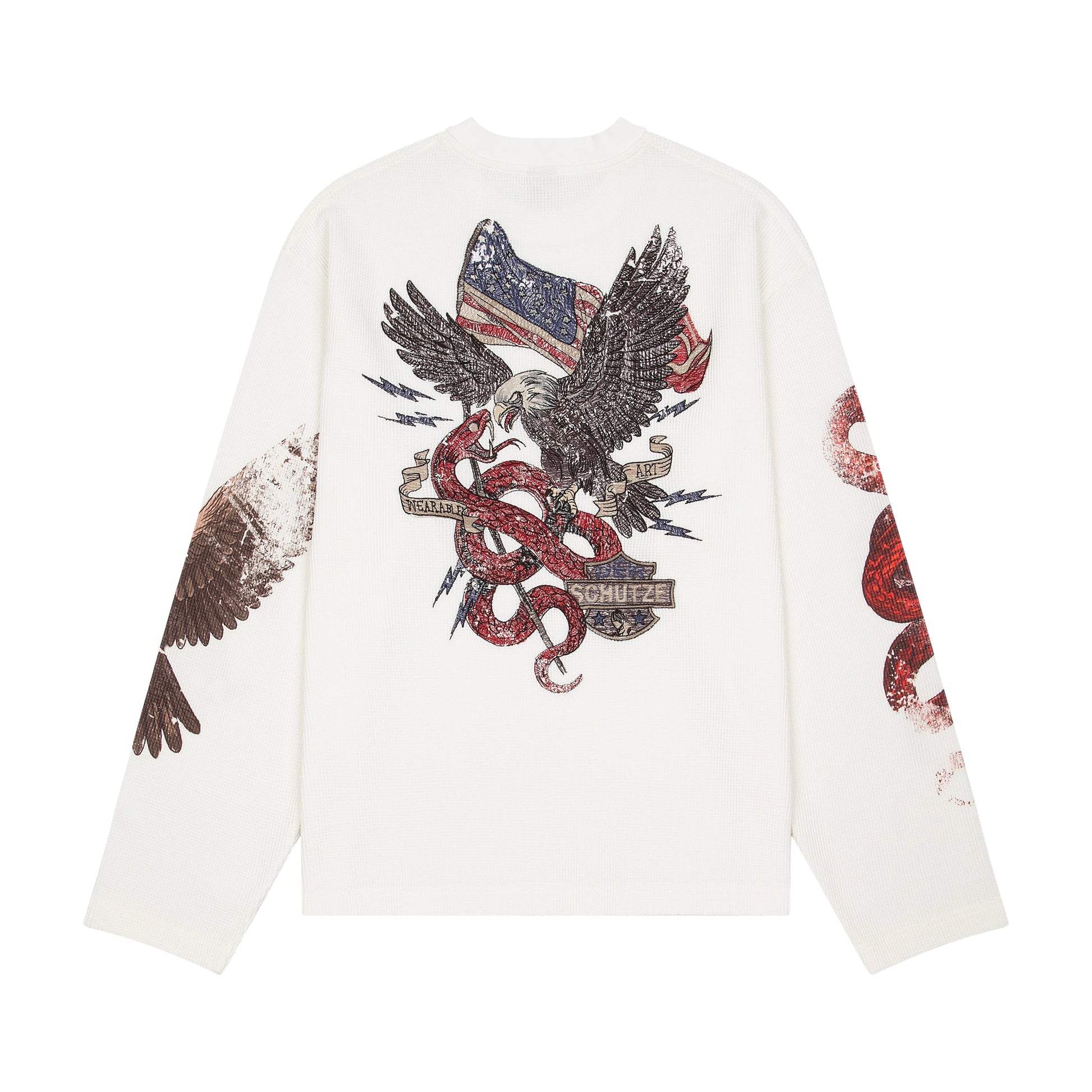 "hellboy" waffle Longsleeve off white