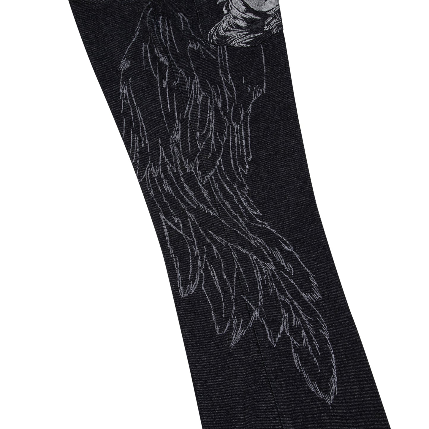 "hellboy" indigo raw bootcut Denim