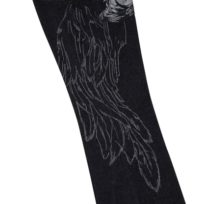 "hellboy" indigo raw bootcut Denim
