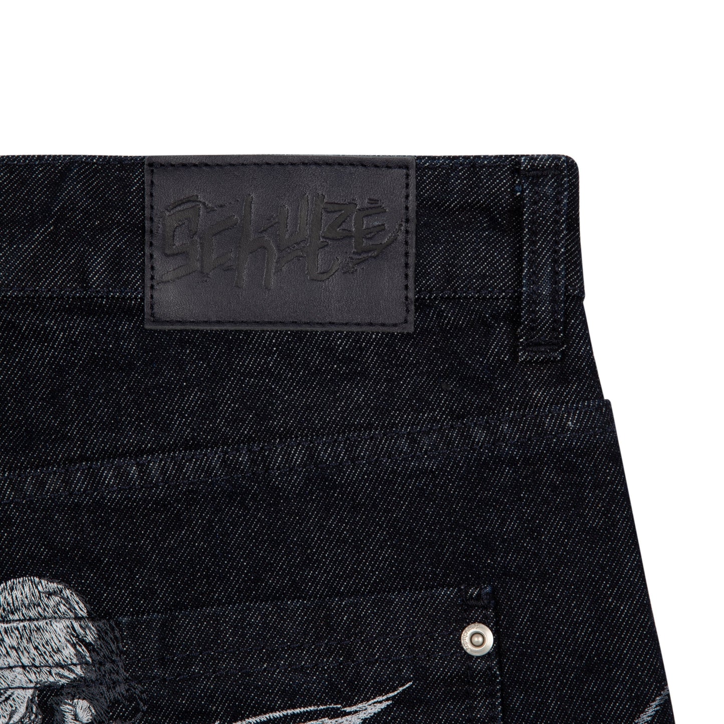 "hellboy" indigo raw bootcut Denim