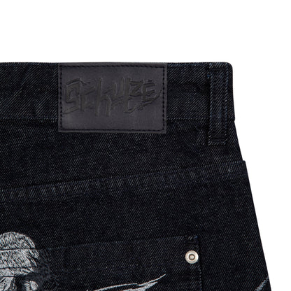 "hellboy" indigo raw bootcut Denim