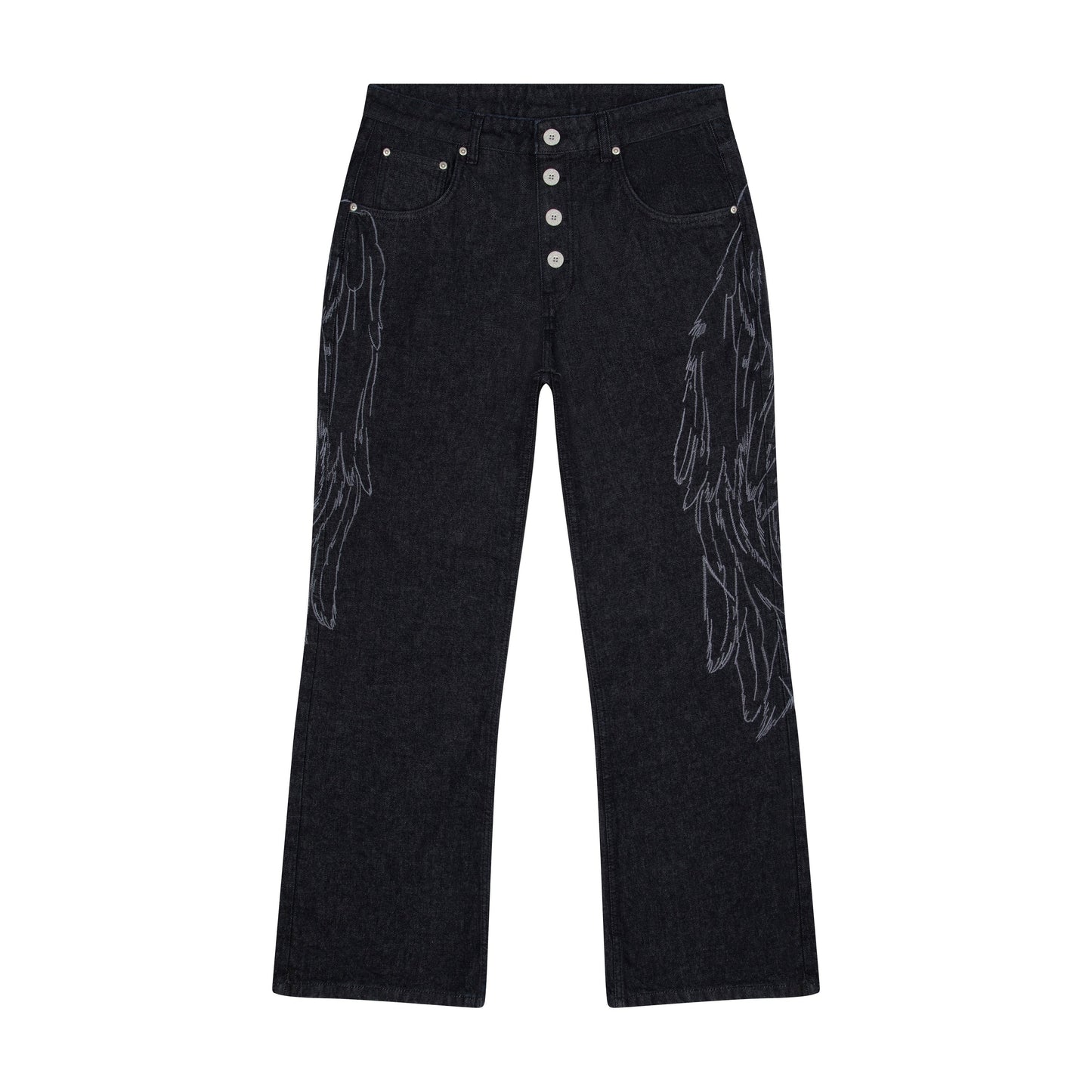 "hellboy" indigo raw bootcut Denim