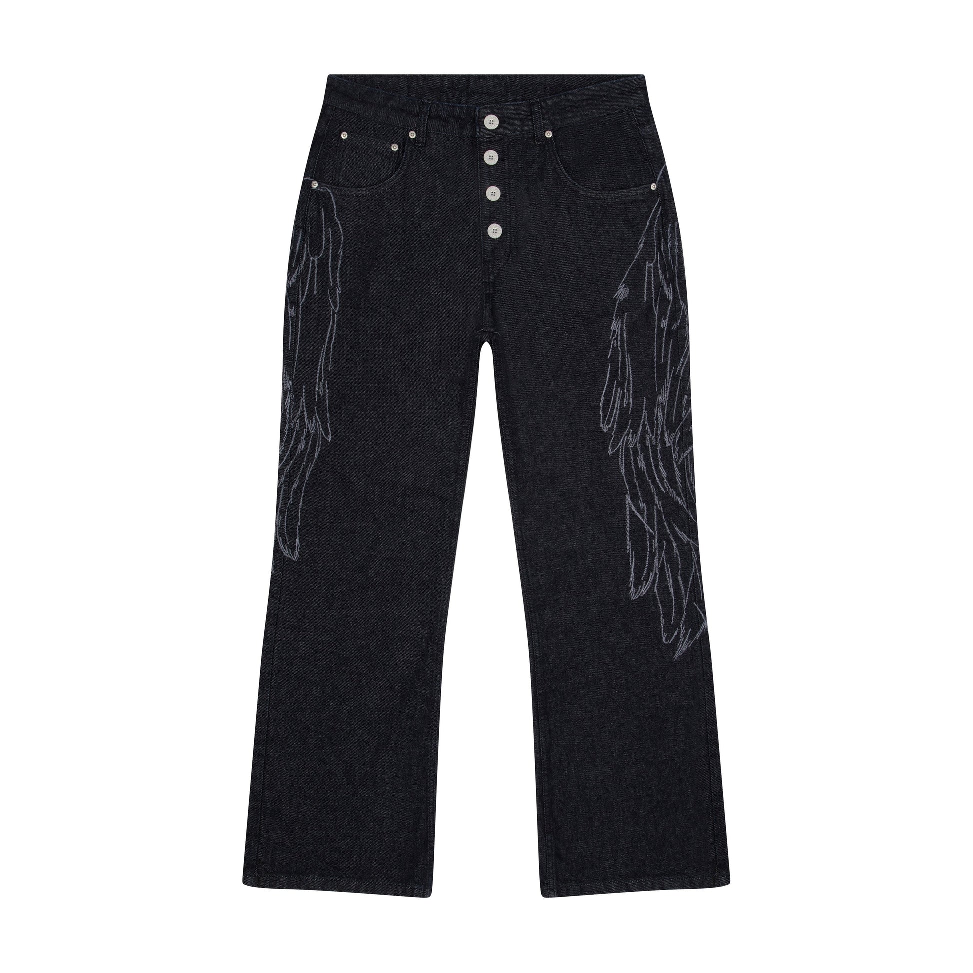 "hellboy" indigo raw bootcut Denim