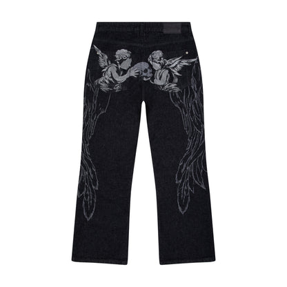 "hellboy" indigo raw bootcut Denim