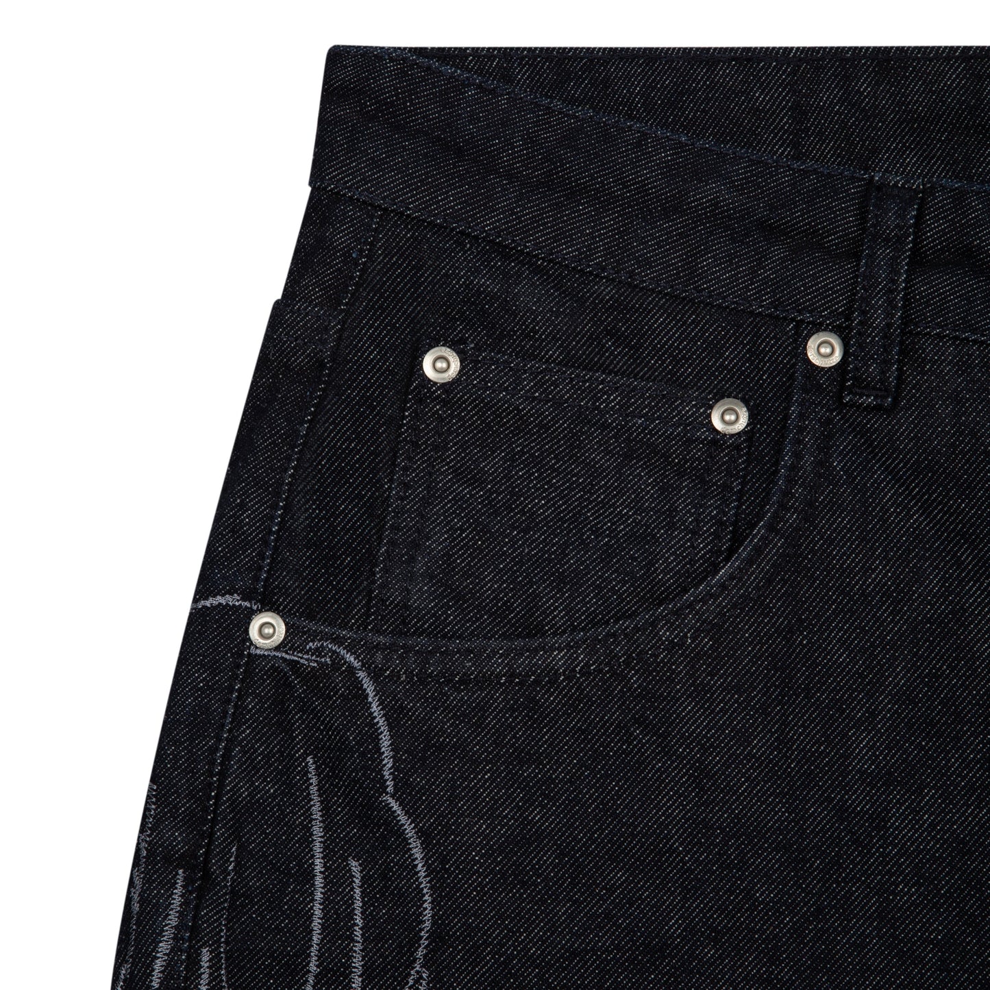 "hellboy" indigo raw bootcut Denim