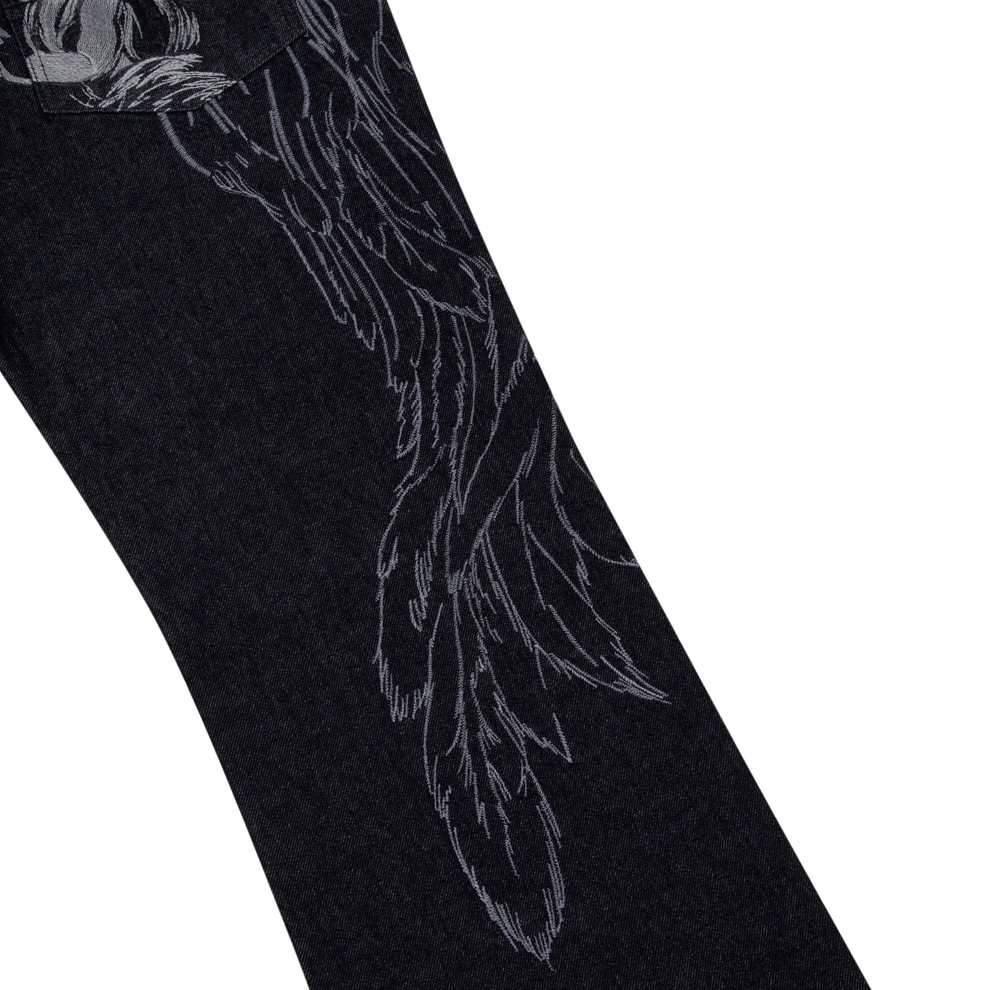 "hellboy" indigo raw bootcut Denim