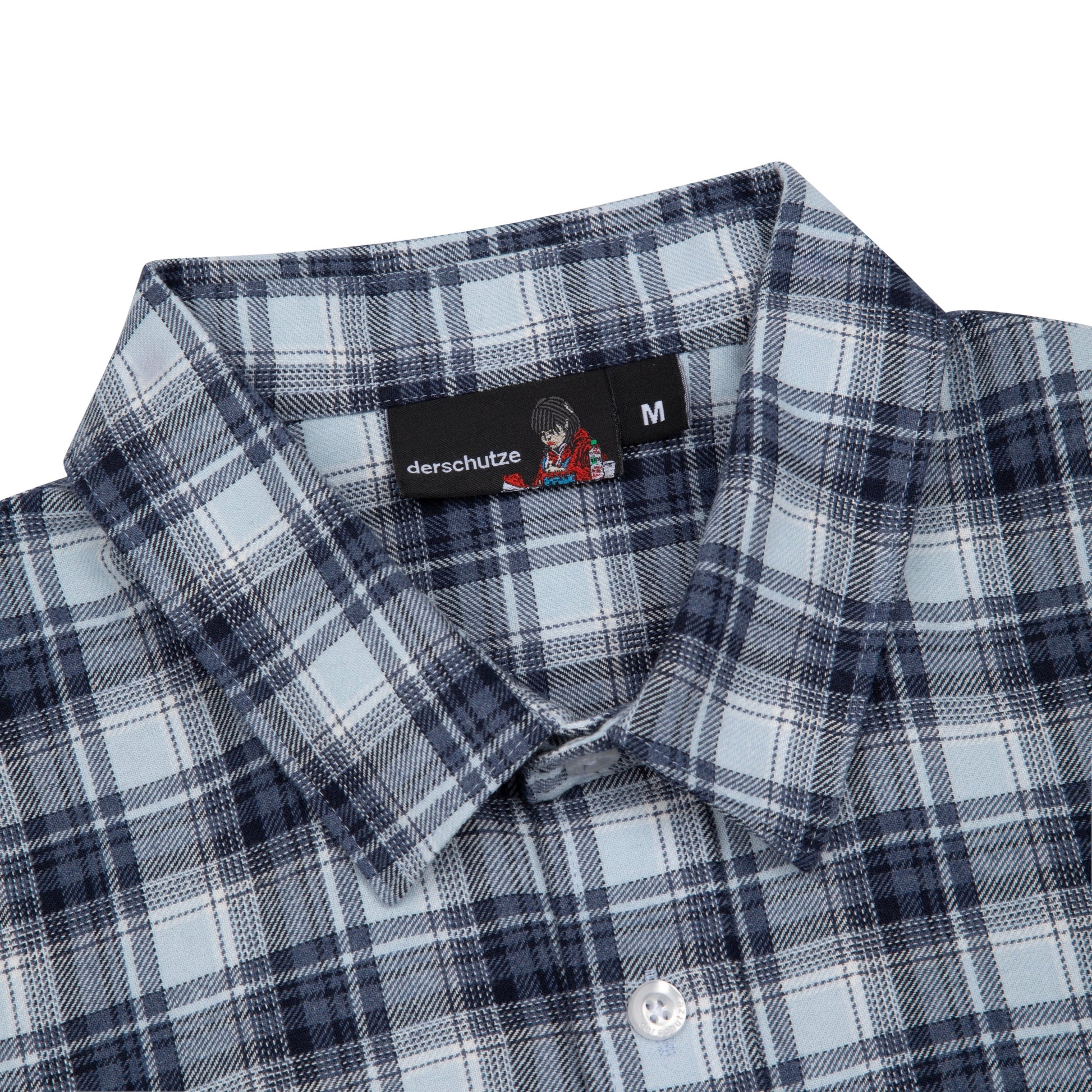 "lotus v2" layered Shirt plaid blue