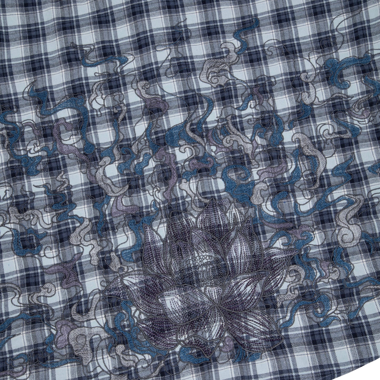 "lotus v2" layered Shirt plaid blue