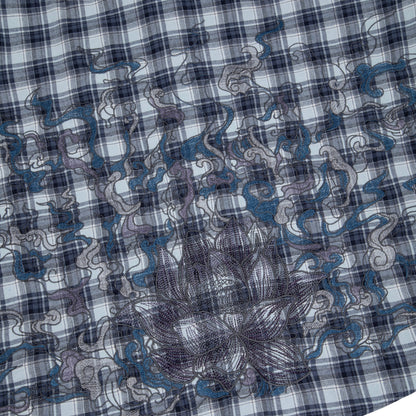 "lotus v2" layered Shirt plaid blue