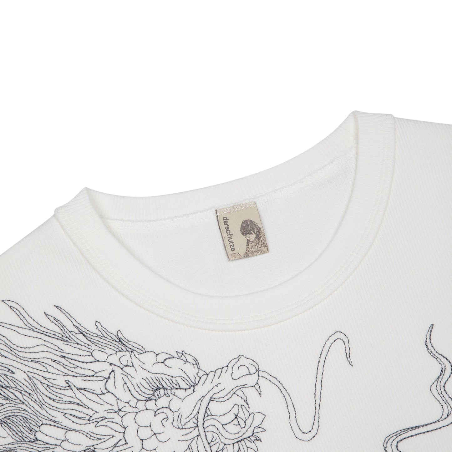 "yakuza" ribbed T Shirt off white