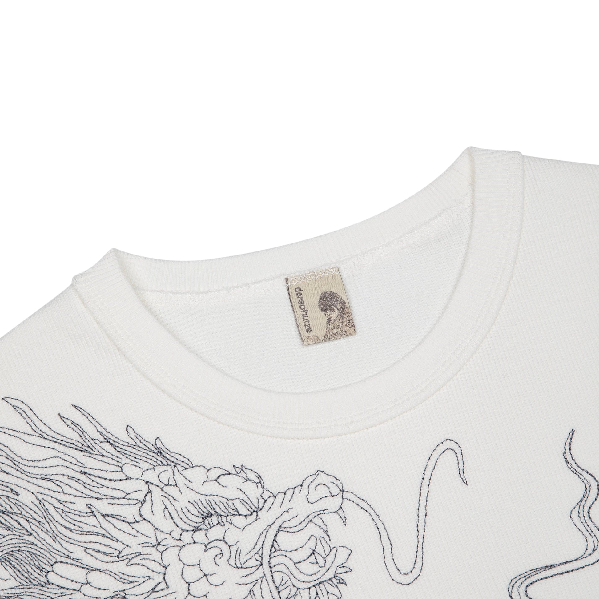 "yakuza" ribbed T Shirt off white