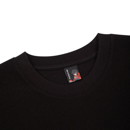 "blossom" waffle Longsleeve black