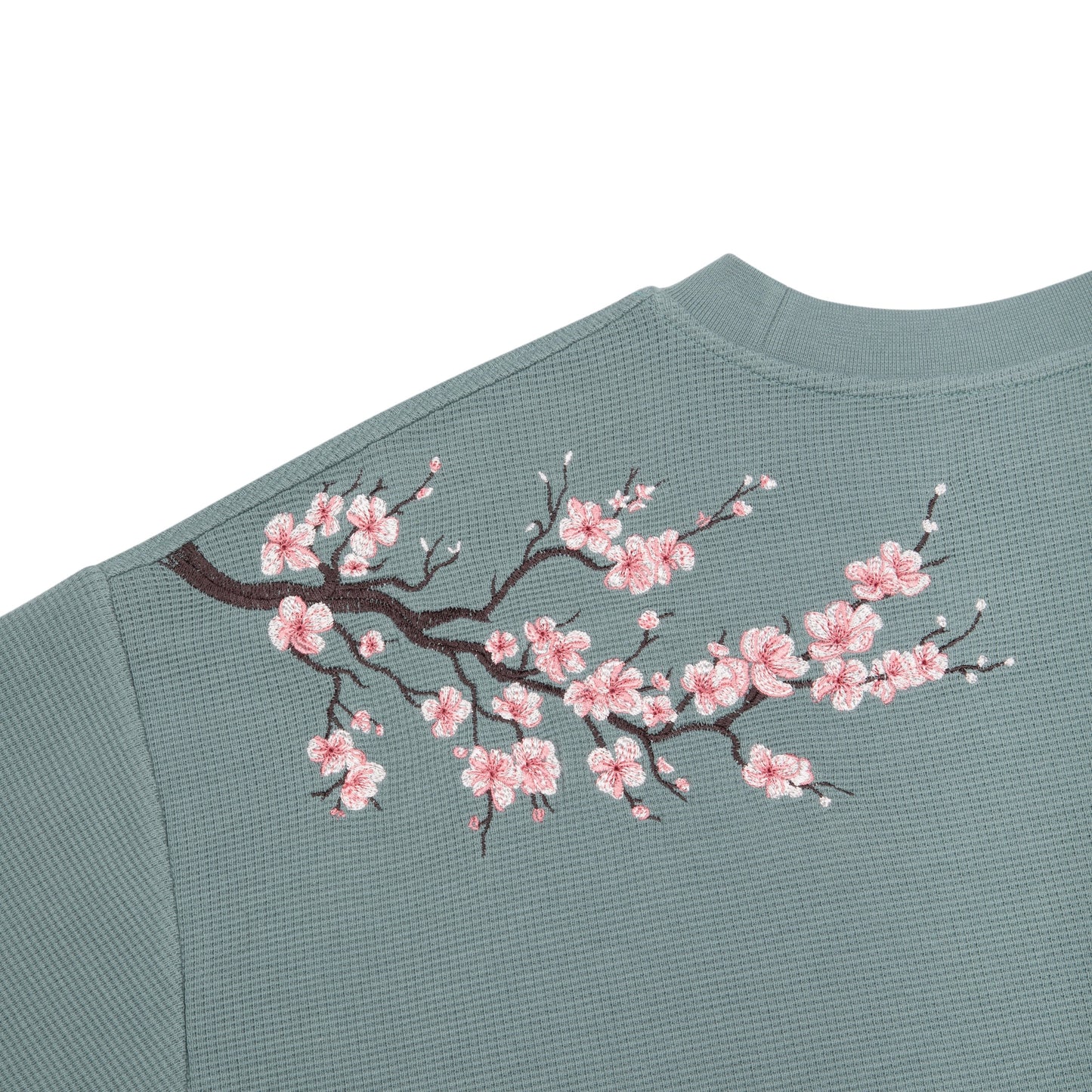 "blossom" waffle Longsleeve blue