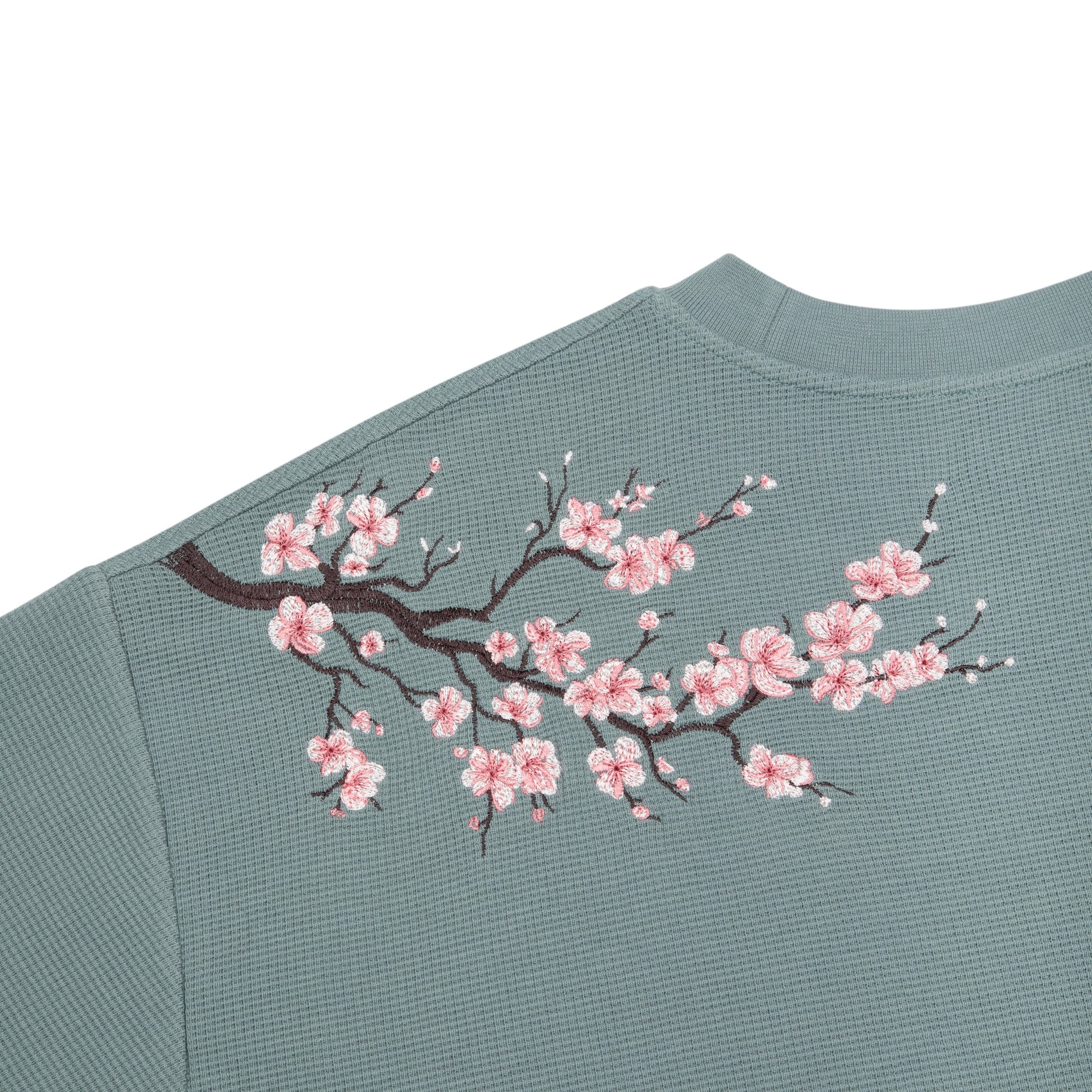 "blossom" waffle Longsleeve blue