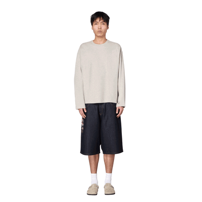 "blossom" waffle Longsleeve grey melange