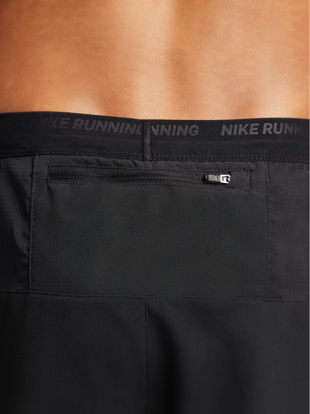 NK Black Dri-Fit Stride 5 Inch 2-in-1 Running Shorts