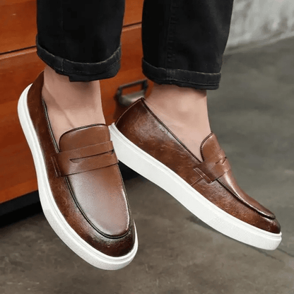 Leather Moccasin Slip-On for Men by Valerion