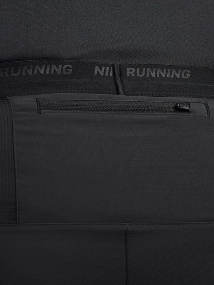 NK Black Dri-Fit Stride 5 Inch 2-in-1 Running Shorts