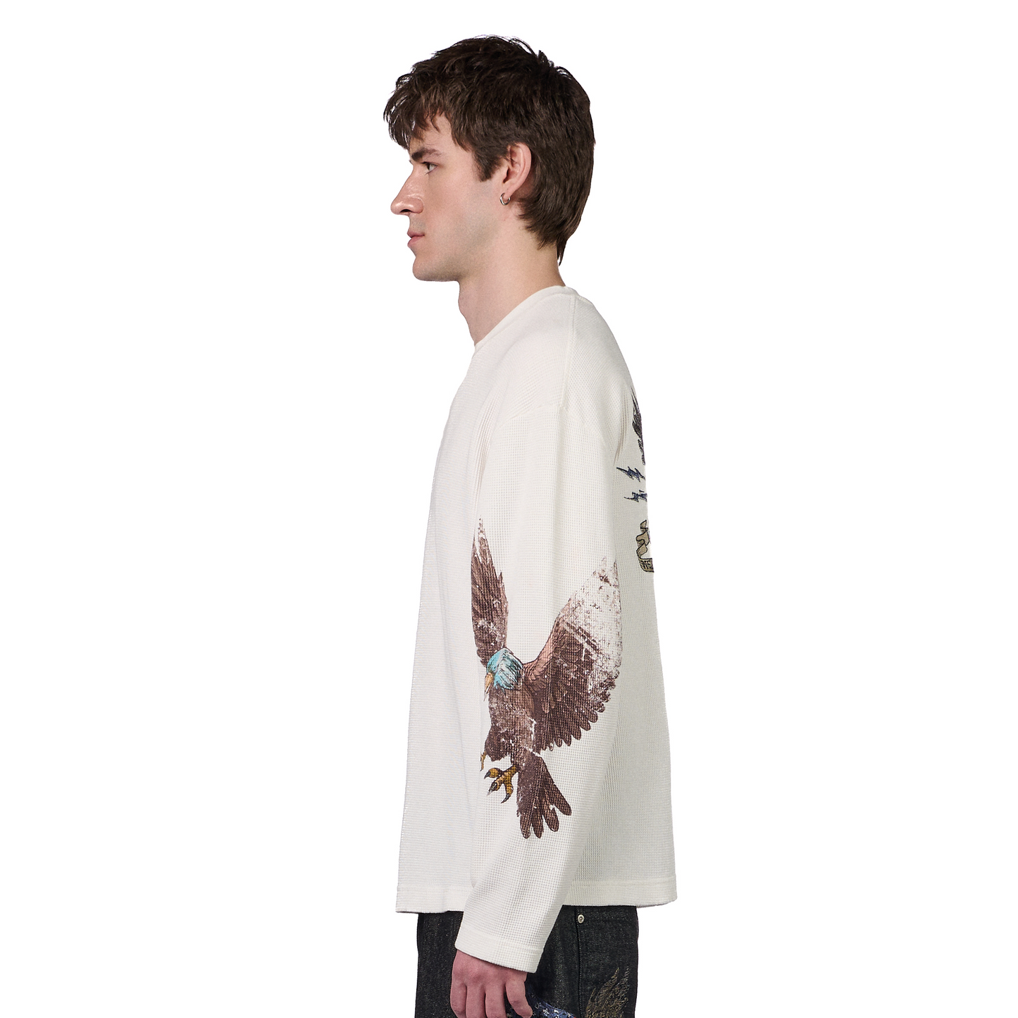 "hellboy" waffle Longsleeve off white