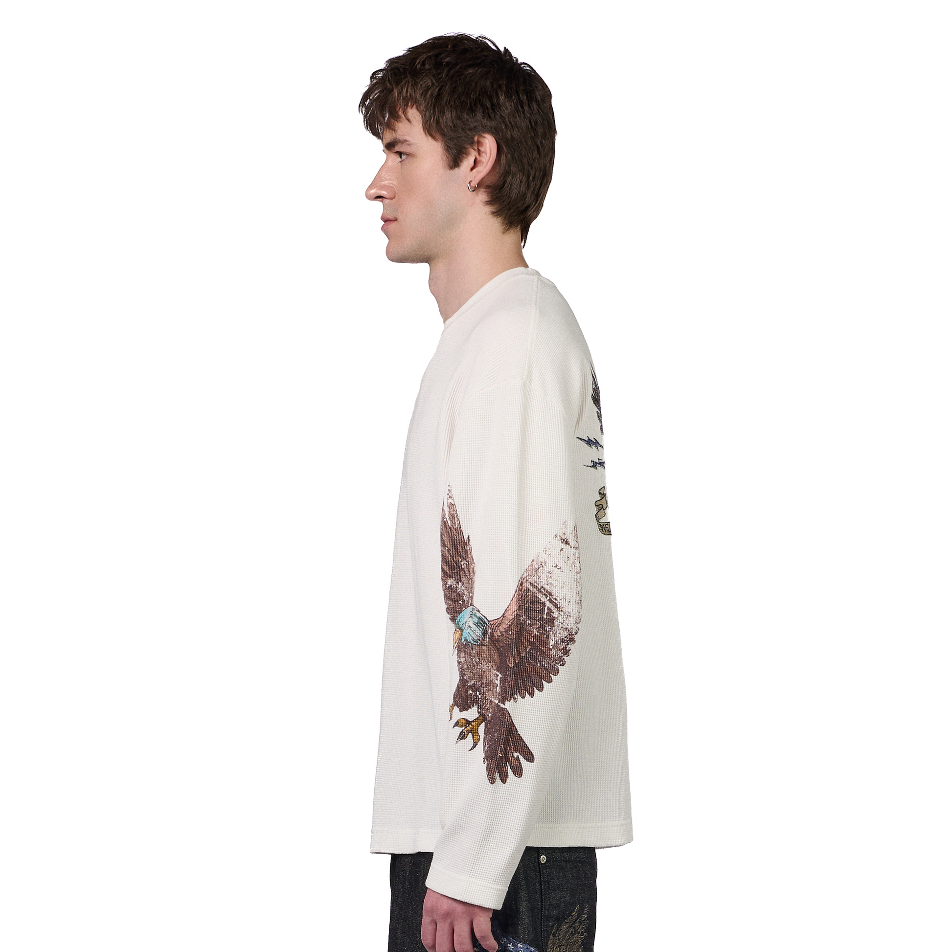 "hellboy" waffle Longsleeve off white
