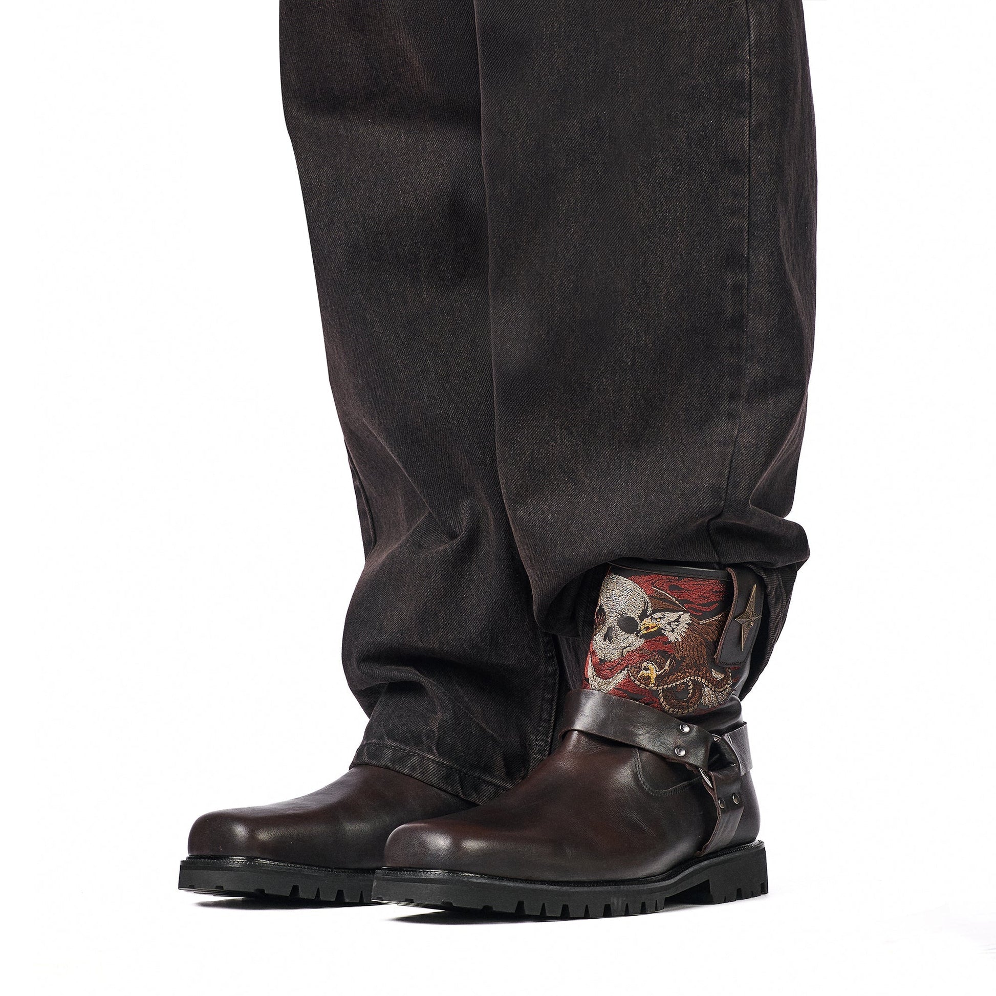 "hellboy" Biker boots brown