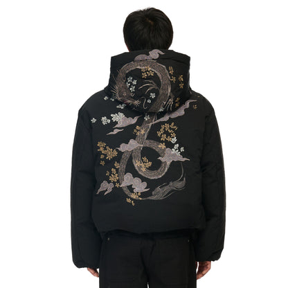 "yakuza" down Puffer jacket black