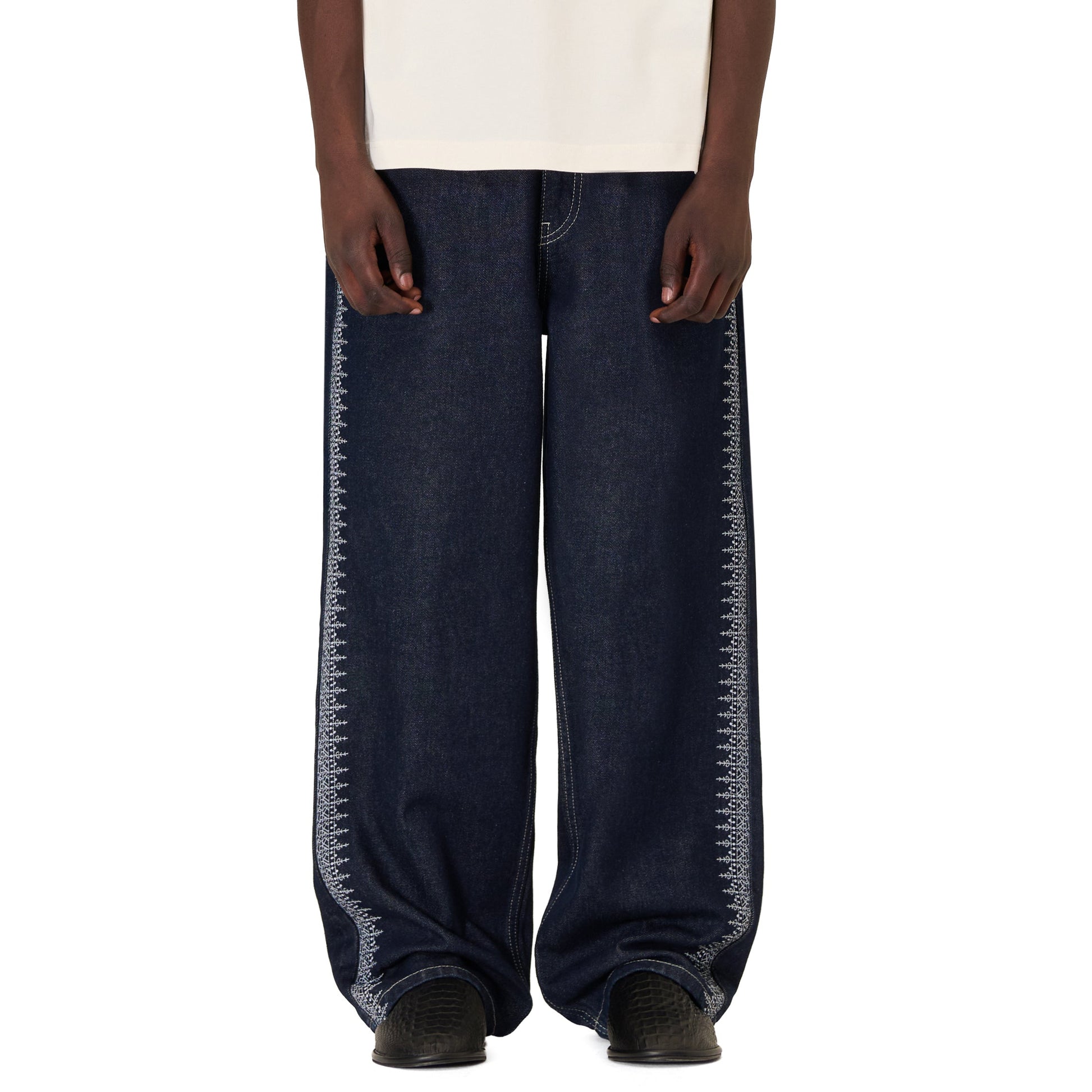 "aziza" raw Denim