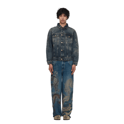 "lotus v2" denim Jacket indigo