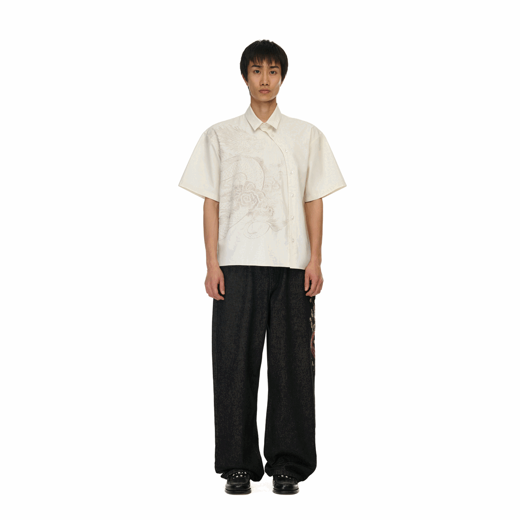 "yakuza" raw Denim black 01